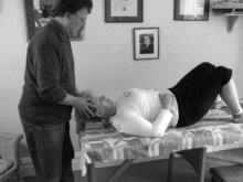 John  Edwards using Alexander Technique to aid pupil to sit down properly