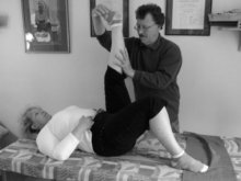 John  Edwards using Alexander Technique to aid pupil to sit down properly